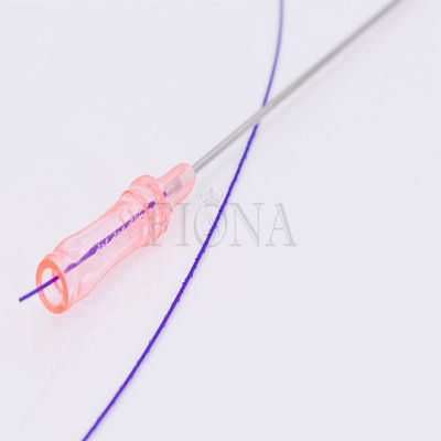 鈍いCannula、PDOの皮の通ることが付いている18G 100mmのコグPDOの糸