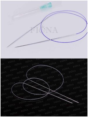 二重腕の二重に針の糸21G 290mmのシルエットの持ち上がること