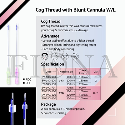 二方向の鈍いCannula 4D 6DのコグPDO PLLAは表面輪郭を描くことのための18G-100mmに通す