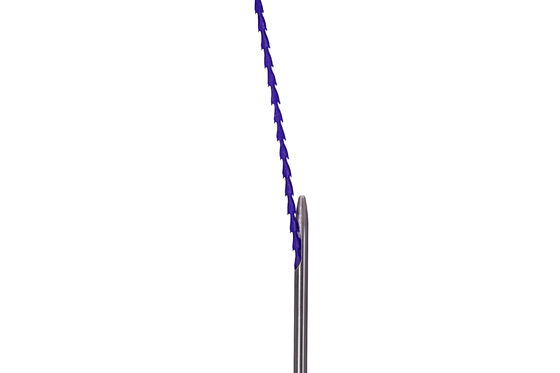 Vの上昇のPolydioxanone Pdoの糸の魚の骨のコグは18g Cannula鈍い100mmに通す